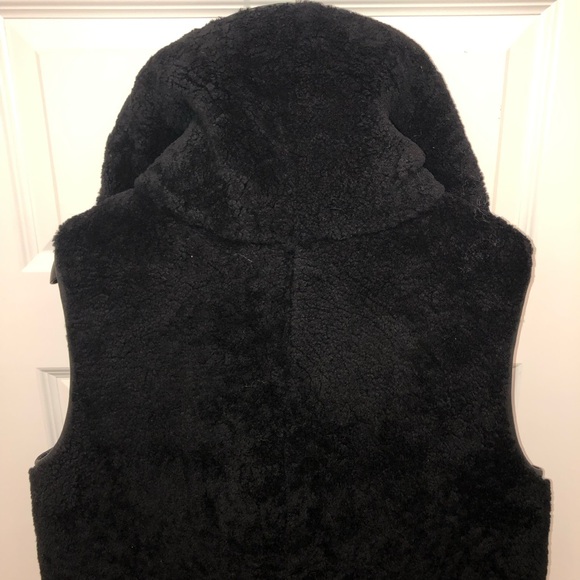 New Free People x Nicholas K Black Himalaya Sheep Fur Long Vest Coat Jacket sz M - Picture 13 of 16